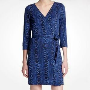 Diane Von Furstenberg Blue Long Sleeve Dress